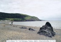 Wales, pláž u Aberystwythu