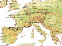 Francie-Španělsko 2016 mapka trasy