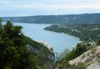 Konec kaňonu jezero Lac de StCroix