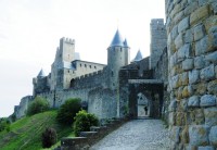 Carcassonne zadní branka Porte Aude