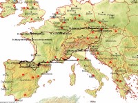 Francie-Španělsko 2016 Mapka celé expediční trasy