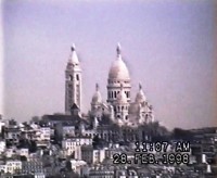 Sacré Coeur zoomem z Eifelovky, z videa ´98