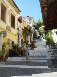 Řecko, Athény, uličky ve staré části města, Plaka