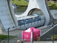 Skotsko, Falkirk Wheel, rotační výtah na lodě, dolní část