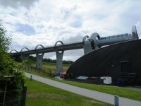 Skotsko, Falkirk Wheel, rotační výtah na lodě