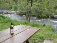 Skotsko, vysočina West Highlands, siesta u river Affric