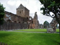 Skotsko, New Abbey, zřícenina opatství