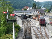 Wales, Llangollen, nádraží a parní vlaky