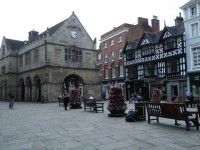 Anglie, pěkné město Shrewsbury