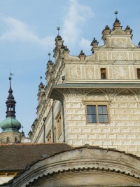 Ozdobná římsa střechy Litomyšlovského zámku
