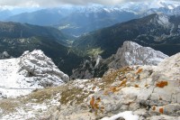 Výhled ze zpáteční cesty od Mt.Lagazuoi
