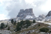 Pohled JV z Passo Falzarego k Monte Nuvolau