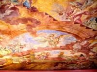 Chotěšov, rokoková freska J.F. Luxe