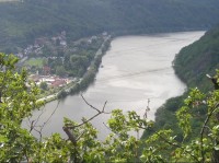 Vltava, pohled z obce Oleško nad Davlí