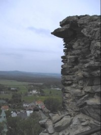 Pohled na obec z hradu