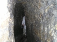 Středověký důl Osel, nejužší místo