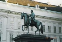 Hofburg: Socha Evžena Savojského