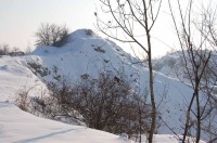 Wietrznia - skały pod śniegiem