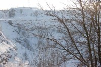 Wietrznia - skały pod śniegiem