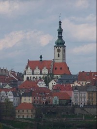 panorama s Děkanským kostelem Nanebevzetí Panny Marie