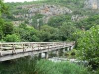 Roški slap - most přes vodu
