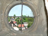 Výhled na městěčko z hradu