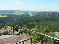 Pohled směrem na Bad Schandau a Lilienstein