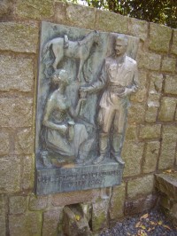 Lipany, památník osvoboditelům, detail.