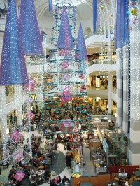 Woking - nákupní centrum o Vánocích