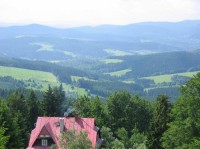 Gírová: Pohled na Moravskoslezské Beskydy z chaty Gírová