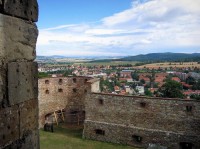 Boskovice hrad: Výhled z Boskovického hradu na město