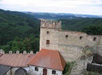 Boskovice hrad: Pohled z věže na hrad Boskovice