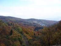 Mikulov: pohled od Klínovčíku na město v údolí