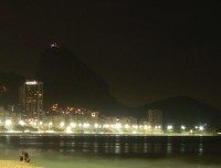 Pao de Acúcar  a Copacabana v noci