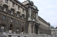 Vídeň: Hofburg - zadní trakt 