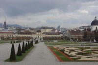 Vídeň - Horní Belveder: Dolní Belveder a pohled na Vídeň