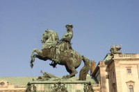 Vídeň: Heldenplatz - socha prince Evžena Savojského 