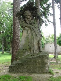 Hořice v Podkrkonoší: socha Petra Maixnera ve Smetanových sadech 