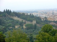 Florencie: pohled na město od kostela San Miniato al Monte 