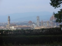 Florencie: pohled na město od kostela San Miniato al Monte