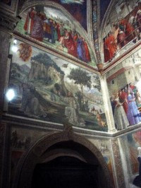Florencie: kostel Santa Trinita- kaple Sassetti - fresky Domenica Ghirlandaia