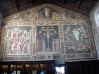 Florencie: kostel Santa Croce - freska v refektáři kostela 
