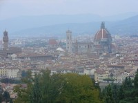Florencie: pohled na město od kostela San Miniato al Monte 