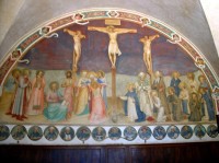 Florencie: klášter San Marco - Ukřižování od Fra Angelica 