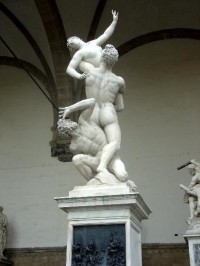 Florencie: Loggia Lanzi - Únos Sabines od Giambologni