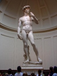 Florencie: Akademie - originál Michelangelova Davida 