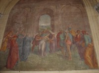 Florencie: kostel Santissima Annunziata - fresky v první křížové chodbě (Pontormo) 
