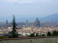 Florencie: pohled na město od kostela San miniato al Monte 