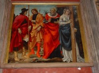 Lucca: Kostel San Michele in Foro, obraz sv. Rocha, Sebastiana, Jeroma a Heleny od Filippino Lippi,