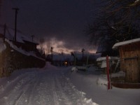 Poustka pod sněhovou peřinou - večer